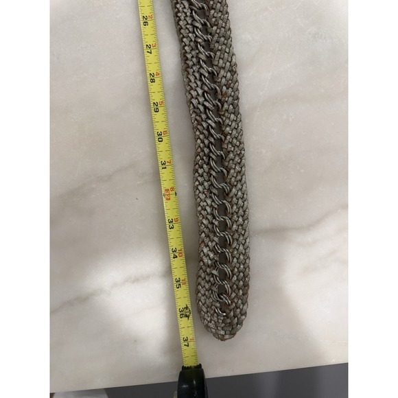 Vintage Etienne Aigner Genuine Leather Belt Double Buckle M - Picture 5 of 7